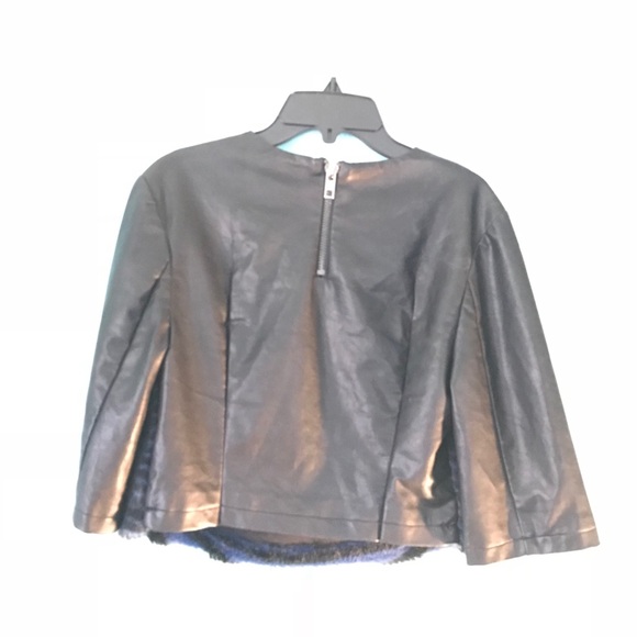 Dance&Marvel Faux Fur and Faux Leather Tee - Picture 2 of 6